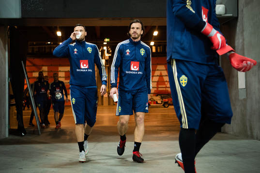 Sveriges Marcus Berg och Gustav Svensson