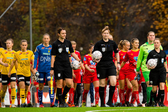 Marte Sørø, referee, ahead of the cup match between Røa and LSK Kvinner on October 13, 2018 in Oslo.