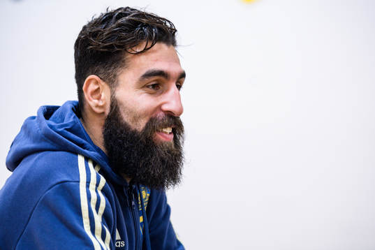 Jimmy Durmaz i mixed zone