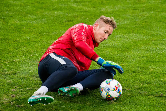Goalkeeper Eirik Holmen Johansen of Norway