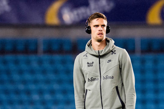 Markus Henriksen of Norway ahead of the Nations League match between Norway and Bulgaria on October 16, 2018 in Oslo.