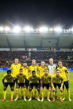 Starting eleven of Sweden, top row from the left, Mattias