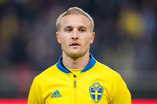 Franz Brorsson of Sweden prior the UEFA European Under-21 Qualifier match between Sweden and Belgium