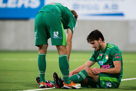 Dalkurds Robin Tranberg med en befarad skada