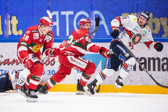 Växjös Linus Fröberg och Moras Emil Aronsson och Matt
