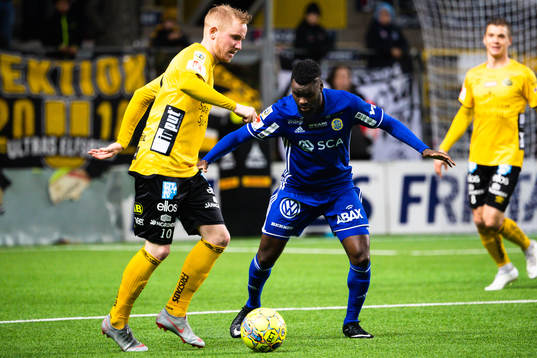 Sundsvalls Maic Sema och Elfsborgs Simon Lundevall