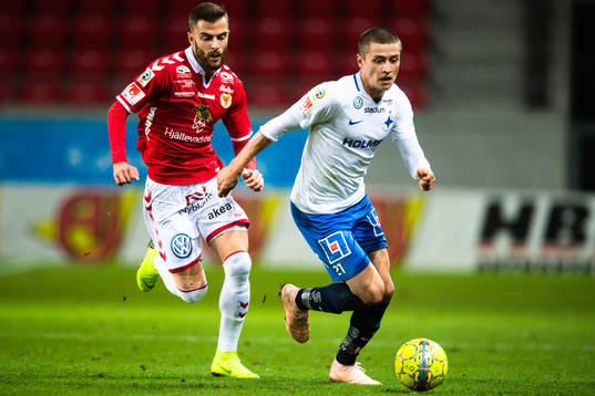 Norrköpings Simon Thern och Kalmars Filip Sachpekidis