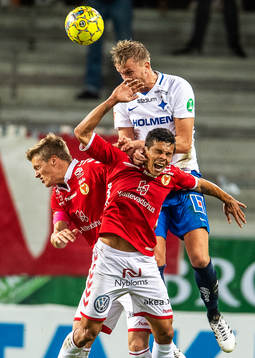 Kalmars Viktor Elm och Romário Pereira Sipião samt