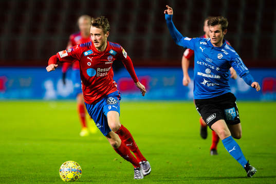 Helsingborgs Rasmus Jönsson och Halmstads Jonathan Svedberg