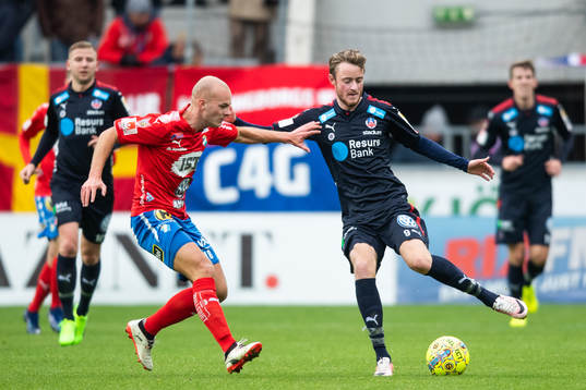 Östers Jonathan Drott och Helsingborgs Rasmus Jönsson