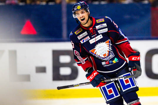 Linköpings Mattias Bäckman jublar