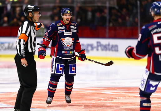 Linköpings Mattias Bäckman jublar