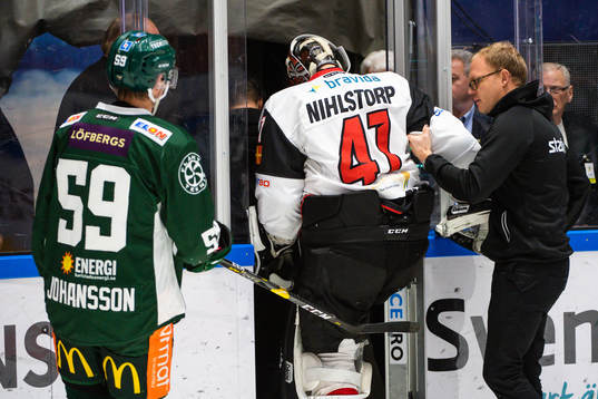 Malmö Redhawks målvakt Cristopher Nilstorp går av plan
