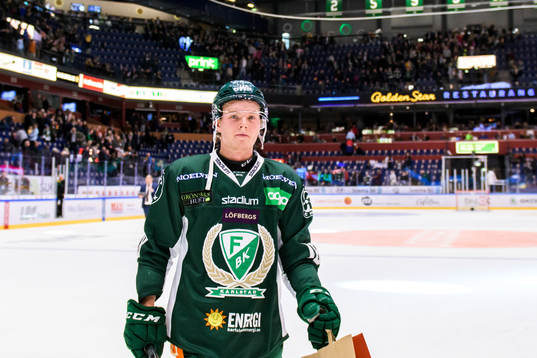 Färjestads Axel Ottosson jublar