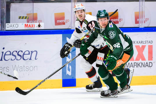 Malmö Redhawks Emil Molin och Färjestads Jesper Olofsson