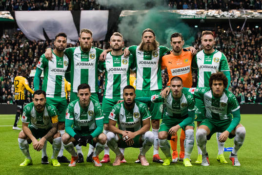 Hammarbys startelva innan fotbollsmatchen i Allsvenskan