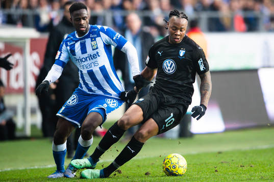 IFK Göteborgs Vajebah Kaliefah Sakor och Malmö FFs Carlos