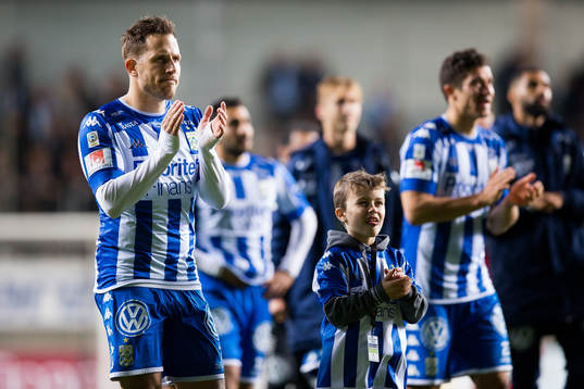 IFK Göteborgs Tobias Hysén tackar publiken