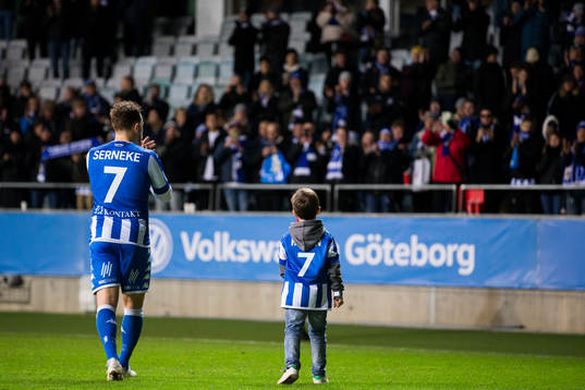 IFK Göteborgs Tobias Hysén tackar publiken