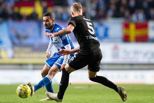 IFK Göteborgs Sargon Abraham mot Malmö FFs Sören Rieks