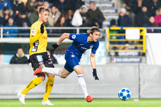 Chelseas Conor Gallagher och Elfsborgs Alexsandar Ceganjac