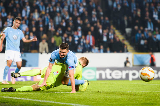 Marcus Antonsson and Joonas Tamm of Sarpsborg 08