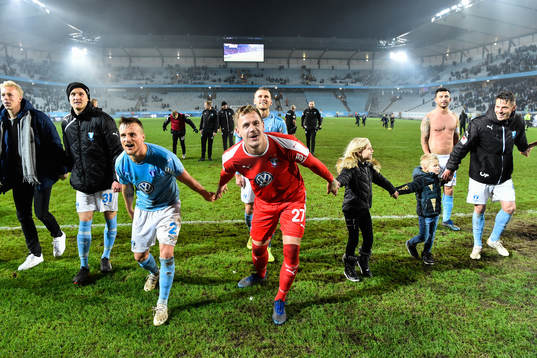Malmö FFs spelare jublar
