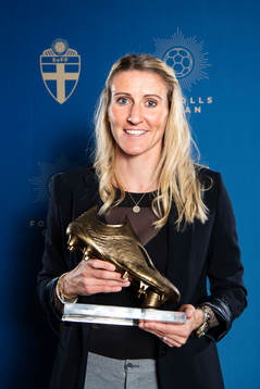 Årets Skyttedrottning Damallsvenskan, Anja Mittag, poserar för ett porträtt