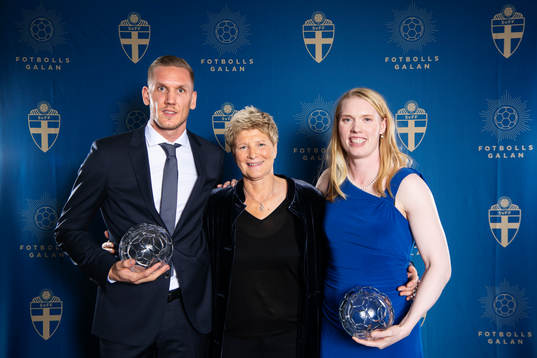 Årets målvakt herr, Robin Olsen, Elisabeth Leidinge och