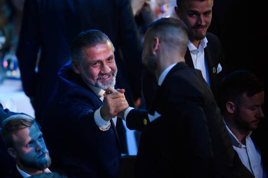 s Alexander Milosevic under Fotbollsgalan den 12 november 2018 i Stockholm..