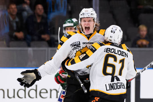 Skellefteås Albin Eriksson jublar