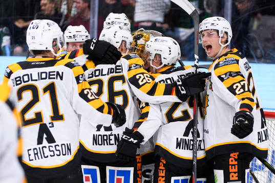 Skellefteåspelarna jublar