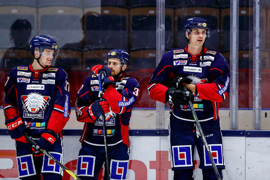 Linköpings Adam Ginning, Chad Billins och Viktor Svedberg