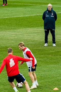 Lars Lagerbäck, head coach of Norway,