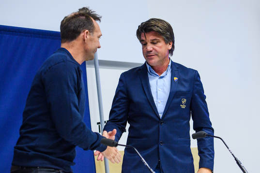 Djurgårdens sportchef Bosse Andersson med nya tränaren
