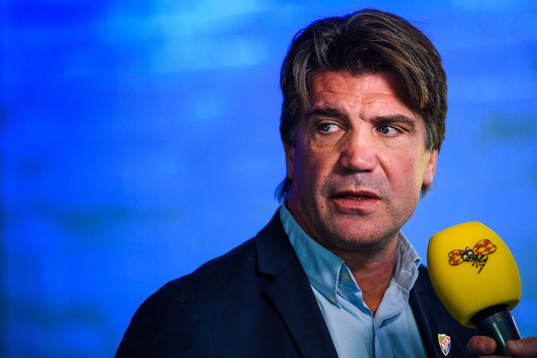 Djurgårdens sportchef Bosse Andersson intervjuas