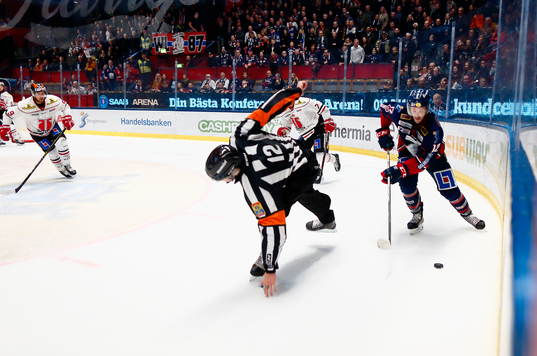 Domare och Linköpings Sebastian Karlsson