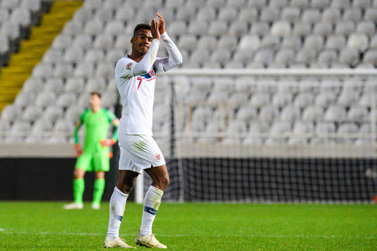 Ola Kamara of Norway thanks the supporters when leaving the pitch