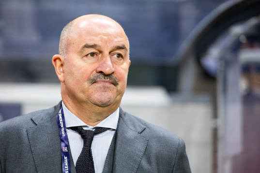 Head coach Stanislav Cherchesov of Russia ahead of the Nations League football match between Sweden and Russia on November 20, 2018 in Stockholm. 