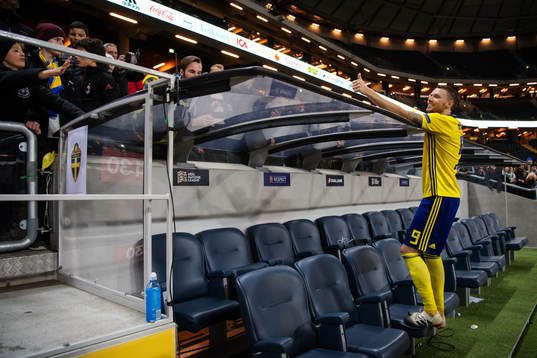 Marcus Berg of Sweden celebrates