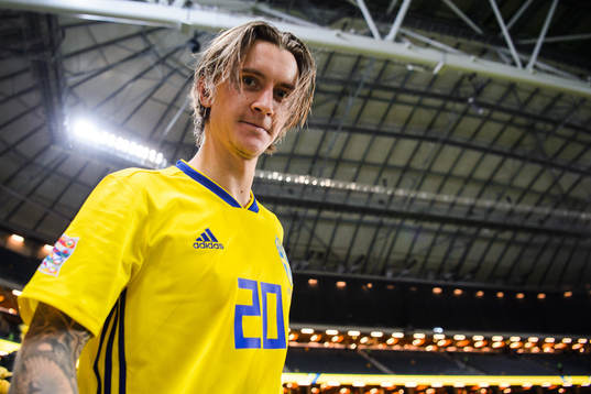 Kristoffer Olsson of Sweden celebrates