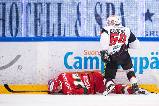 Malmö Redhawks Tobias Ekberg och Moras John Persson