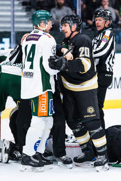 Färjestads Wilson Johansson och Frölundas Joel Lundqvist
