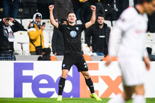 Marcus Antonsson of Malmö FF celebrates after 0-1
