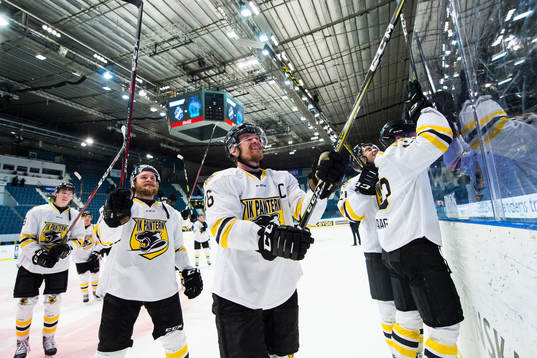 Panterns spelare jublar