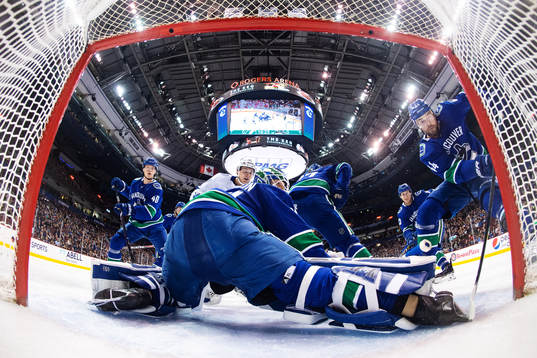 Goalkeeper Anders Nilsson of Vancouver Canucks