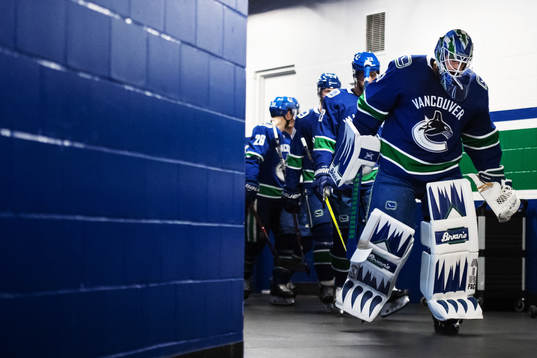 Goalkeeper Anders Nilsson of Vancouver Canucks