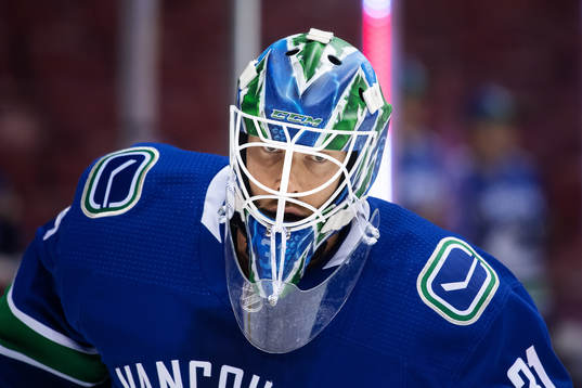 Goalkeeper Anders Nilsson of Vancouver Canucks