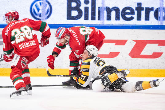 Moras Oskar Svanlund och Moras Ryan Johnston och