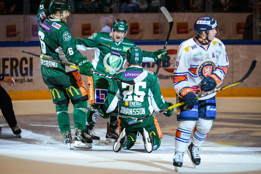 Färjestads Mikael Wikstrand, Marcus Nilsson och Martin